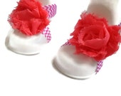 Pink Chevron Infant Barefoot Sandals, Infant Barefoot Sandals, Girls Barefoot Sandals, Childrens Barefoot Sandals