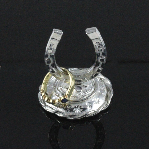 Lucky Horseshoe Ringholder Pewter Lucky Horseshoe by LucinaK