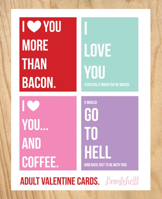 Adult Humor Valentine Cards  Printable Digital File-3137