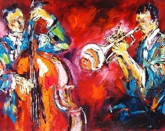 Jazz painting | Etsy