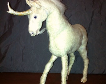 Posable Unicorn Plush Sculpture