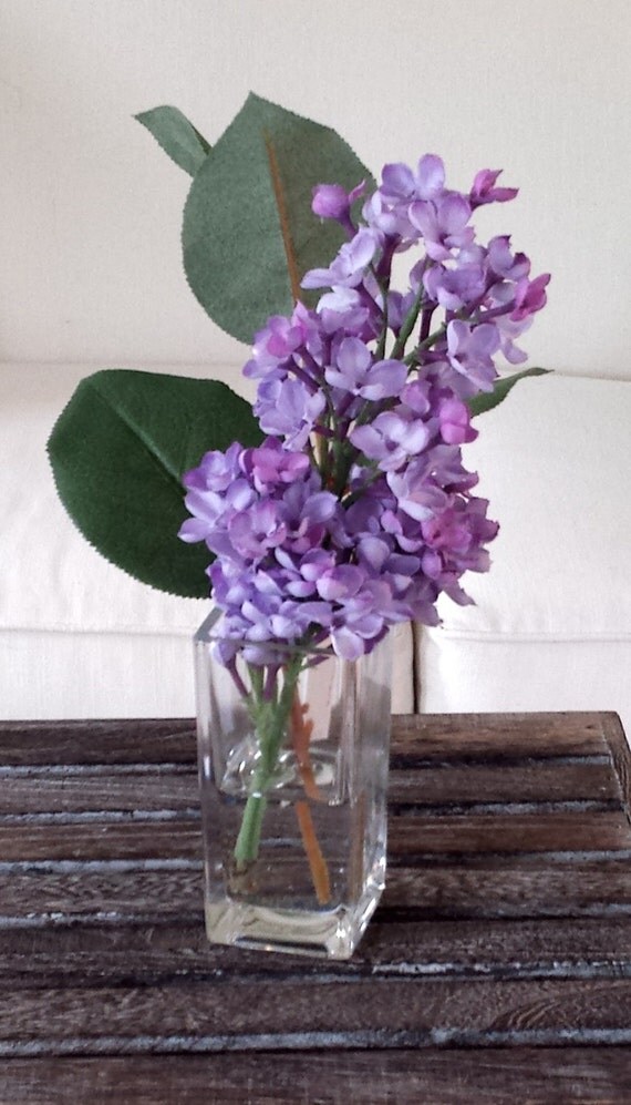 Artificial Lilac/Silk Flower Arrangement/SIlk by peachpeonyhome