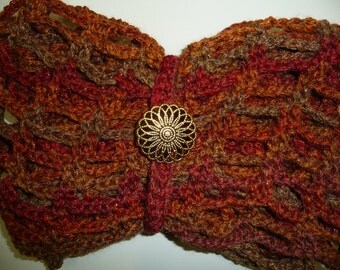BURGANDY, BROWN & TAN infinity scarf
