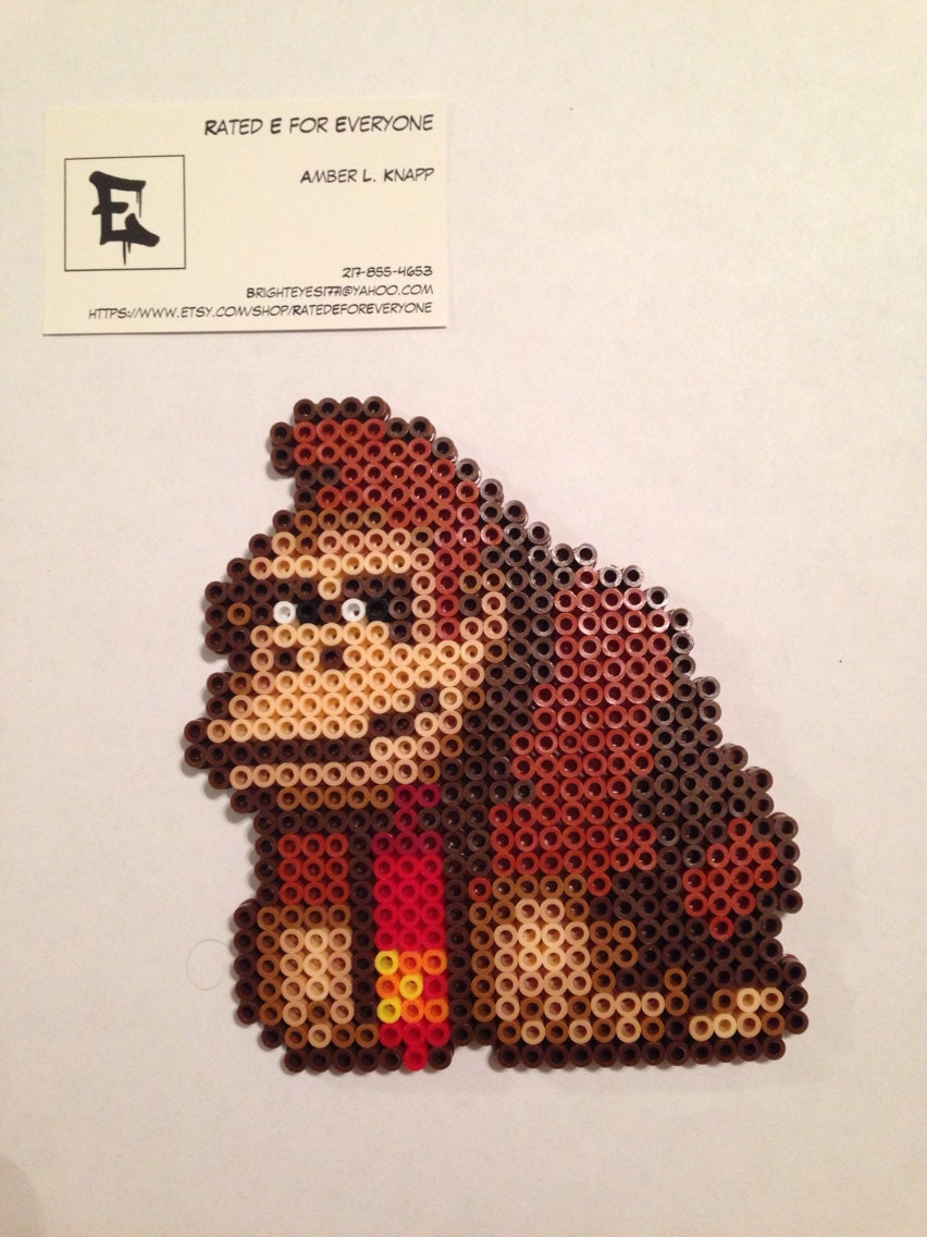 Donkey Kong Perler Bead Design by RatedEforEveryone on Etsy