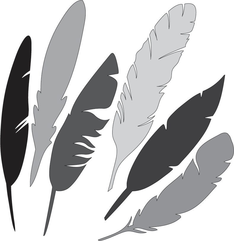 Feathers SVG and DXF File