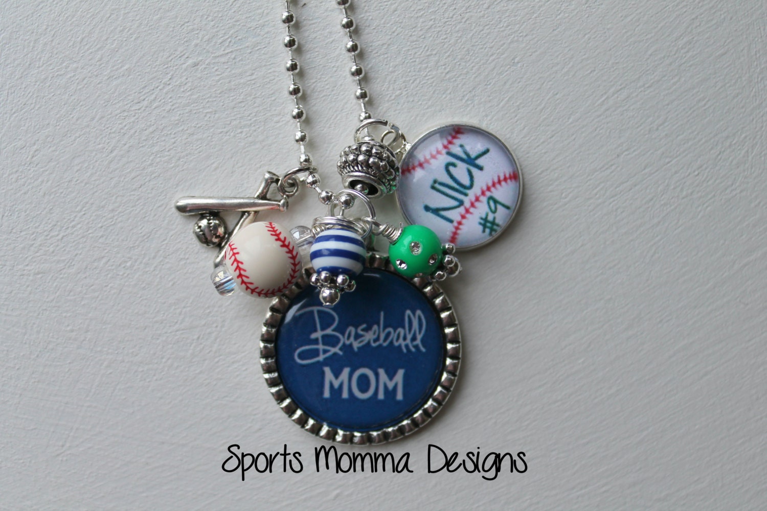 Baseball Mom Necklace by SportsMommaDesigns on Etsy