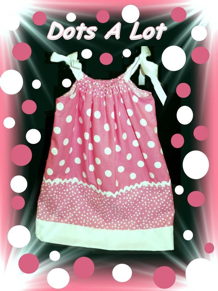 Pillowcase style dress lady bug polka dots cow print