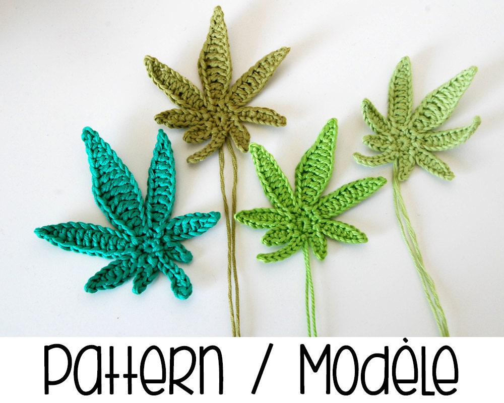 PDF PATTERN Marijuana leaf crochet pattern crochet pot