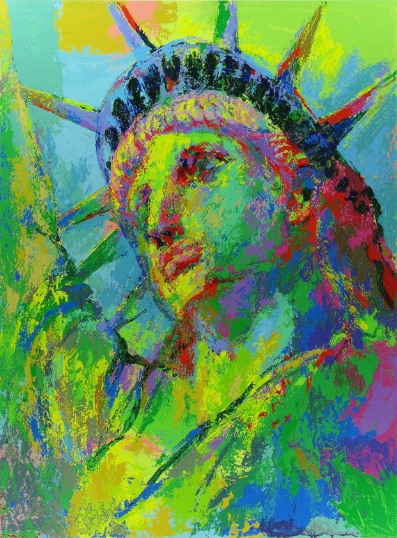 LeRoy Neiman The statue of liberty oil by Antsartworkoffice