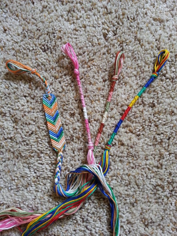 Items similar to Colorful Unique Chinese Ladder Friendship bracelets in