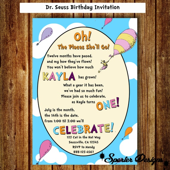 Dr Suess Birthday Invitations 6