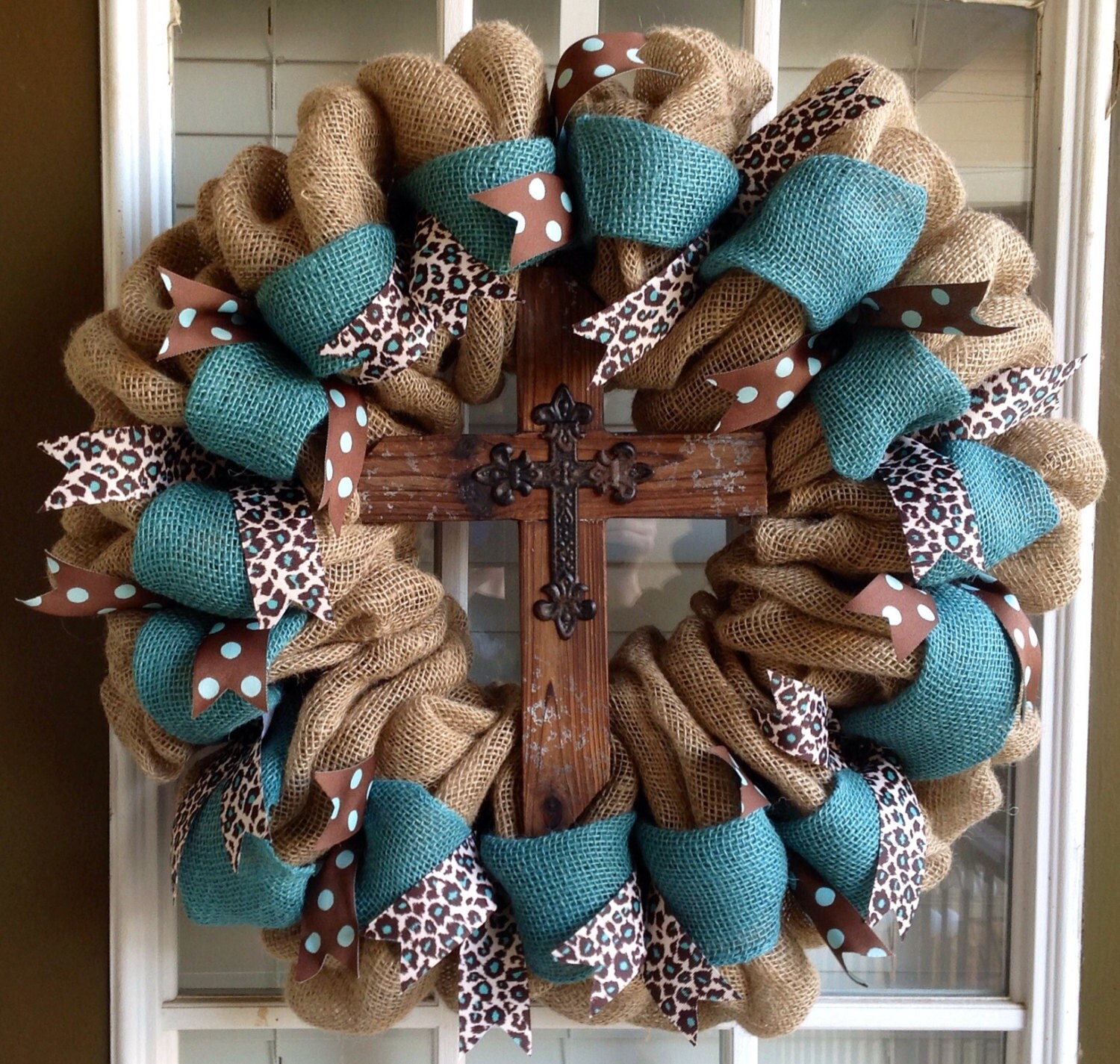 Burlap Wreath Cross Wreath Burlap Cross Wreath Summer