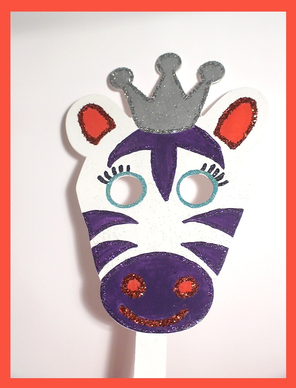 Zebra Mask Handheld Children's Face Mask Zeke