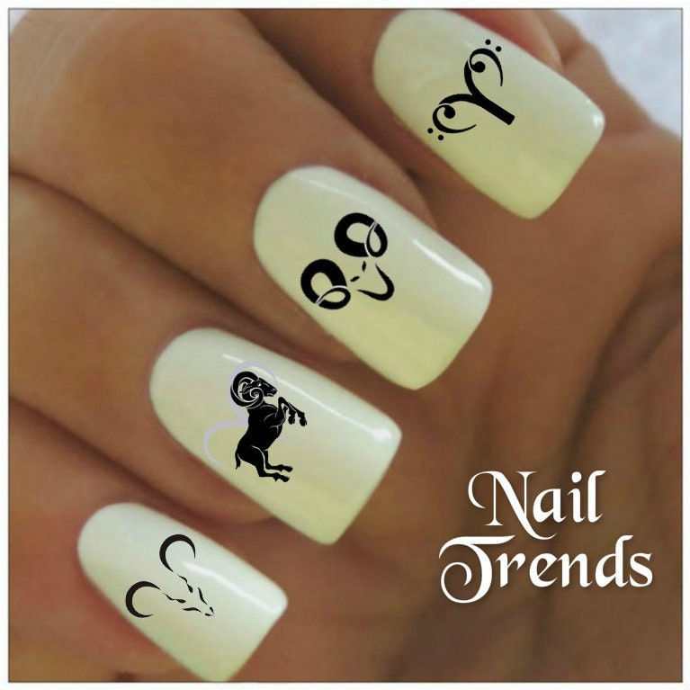 Aries Nail Decal Vinyl Nail Decals 20 Nail Tattoos Fingernail