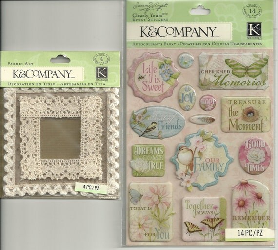 Scrapbooking stickers 2 packages (18 pc total) New!