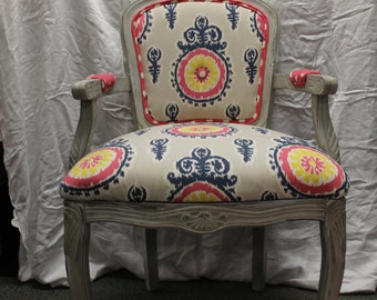 Popular items for reupholstered chair on Etsy