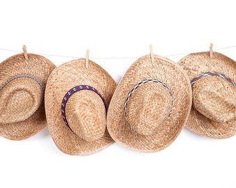 Cowboy hat , Custom hats , Straw hat , Men's sun hats , 100% natural straw.