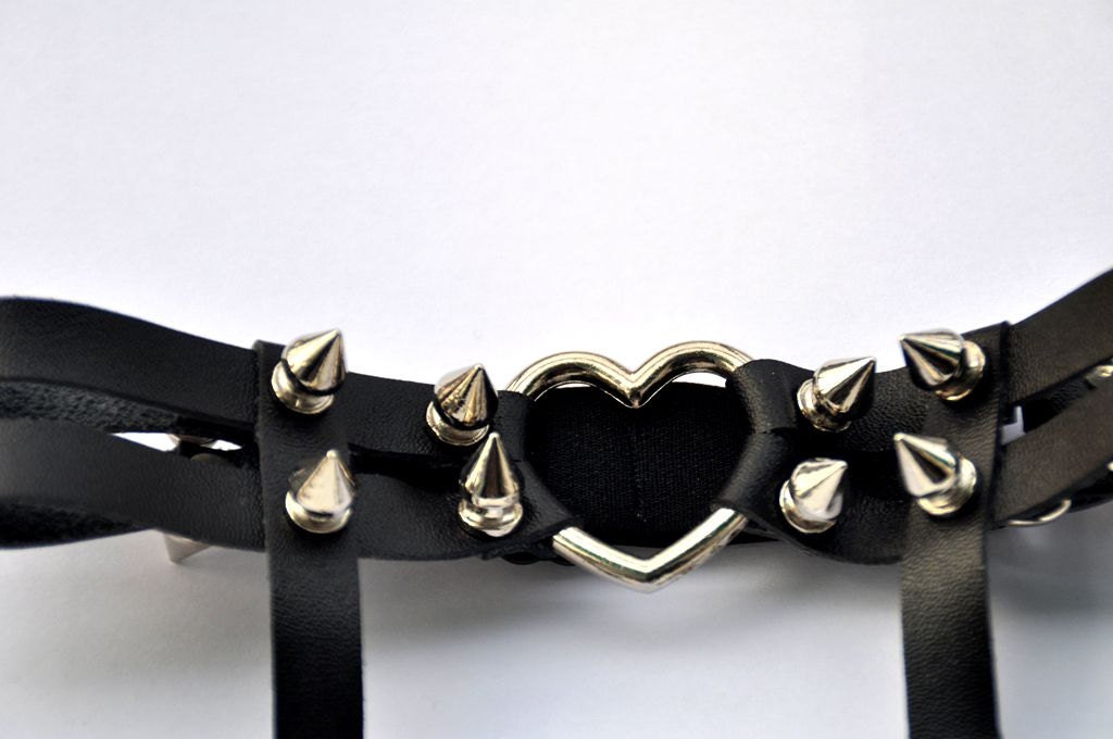 Punk Garter Belt Love Heart Garter Belt Rivet Garter Belt