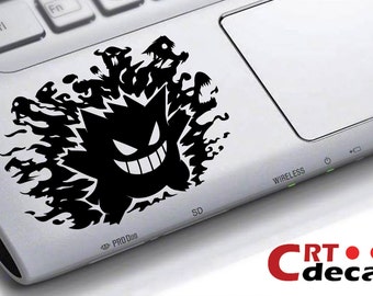 Gengar Pokemon Vinyl Decal - wrist decal - Laptop Decal - Vinyl keyboard decal - Computer Decal - Computer Sticker - palm rest sticker