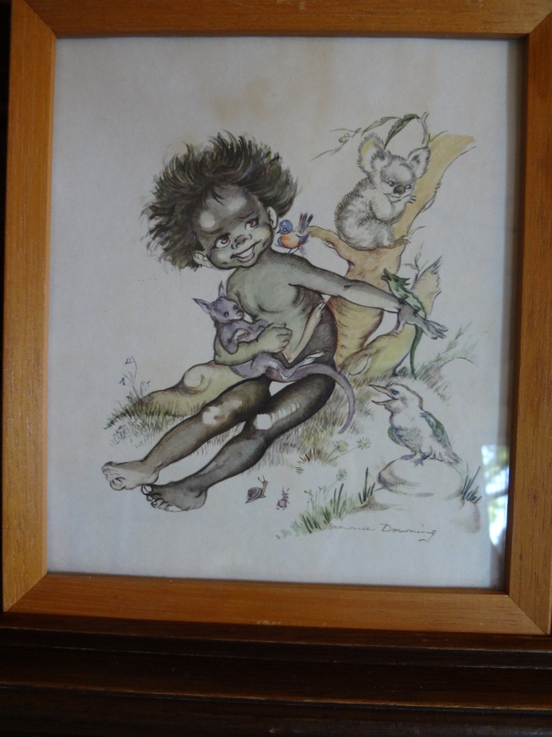 Brownie Downing Aboriginal Vintage Art Prints Bush Babies