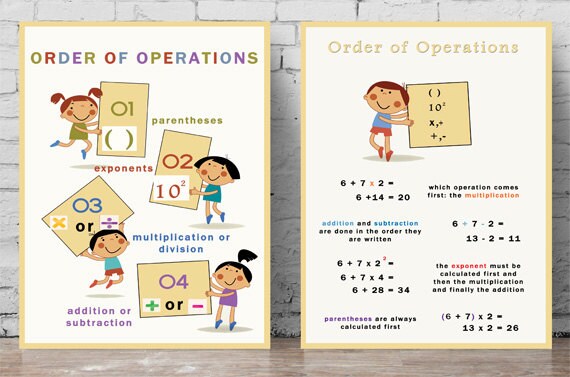 Maths Posters Order of Operations