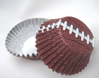 Football Cupcake - Cupcake Papers - Traditional Size - Football Party - Football theme - Super Bowl - Sports