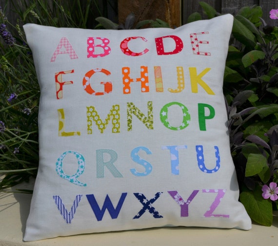 Rainbow Alphabet Cushion