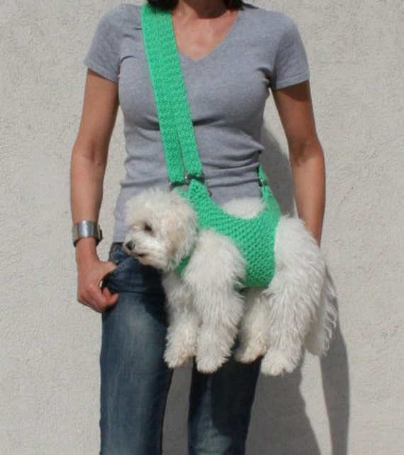 Pet carrier / Crochet dog carrier / Dog sling / BubaDog pet