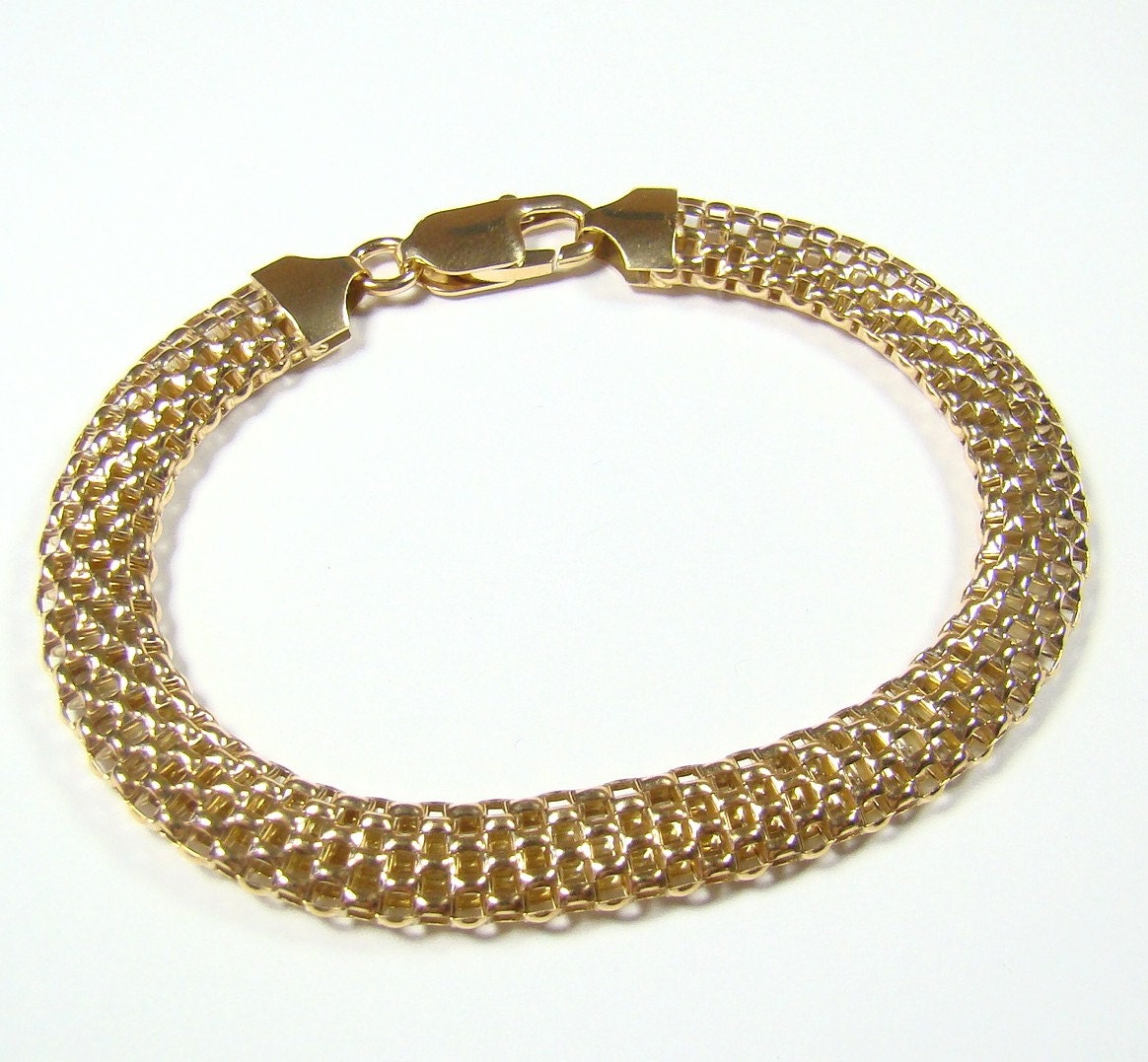 TUBE chain gold plated chain sterling silver bracelet