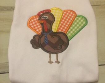 Boy Turkey Applique Design
