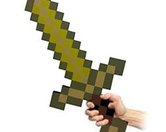 Minecraft Foam Gold Sword! Not sold in stores!