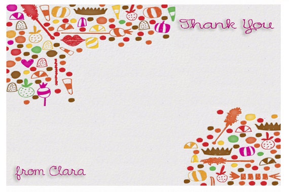 ... similar to Personalized Customized Sweet Candy Thank You Card on Etsy
