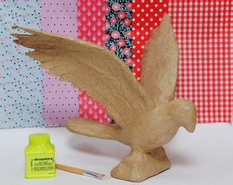 Large Decopatch Bird Kit, Decopage Bird, Bird Model Kit, Make your own BirdHome Decor, Bird Paper Craft - all materials included