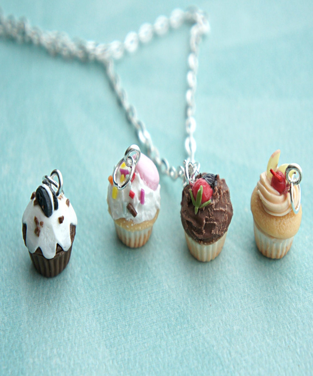 cupcake necklace miniature food jewelry cupcake jewelry