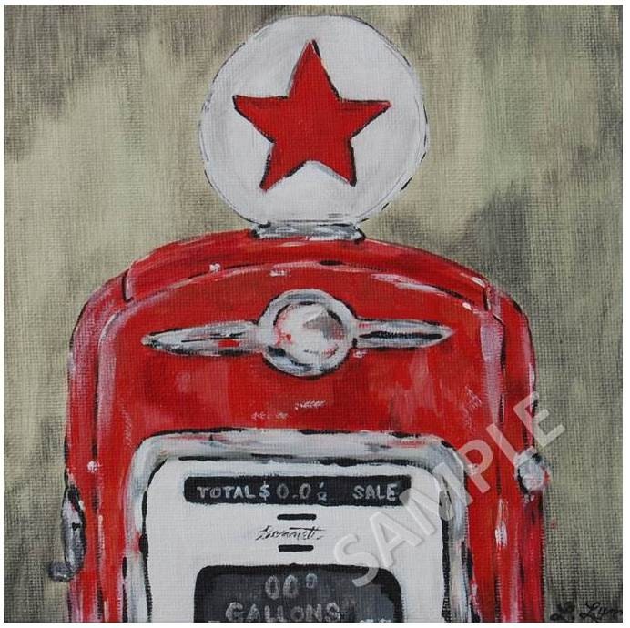 Texaco Gas Pump Art Print by LindyMLynn on Etsy