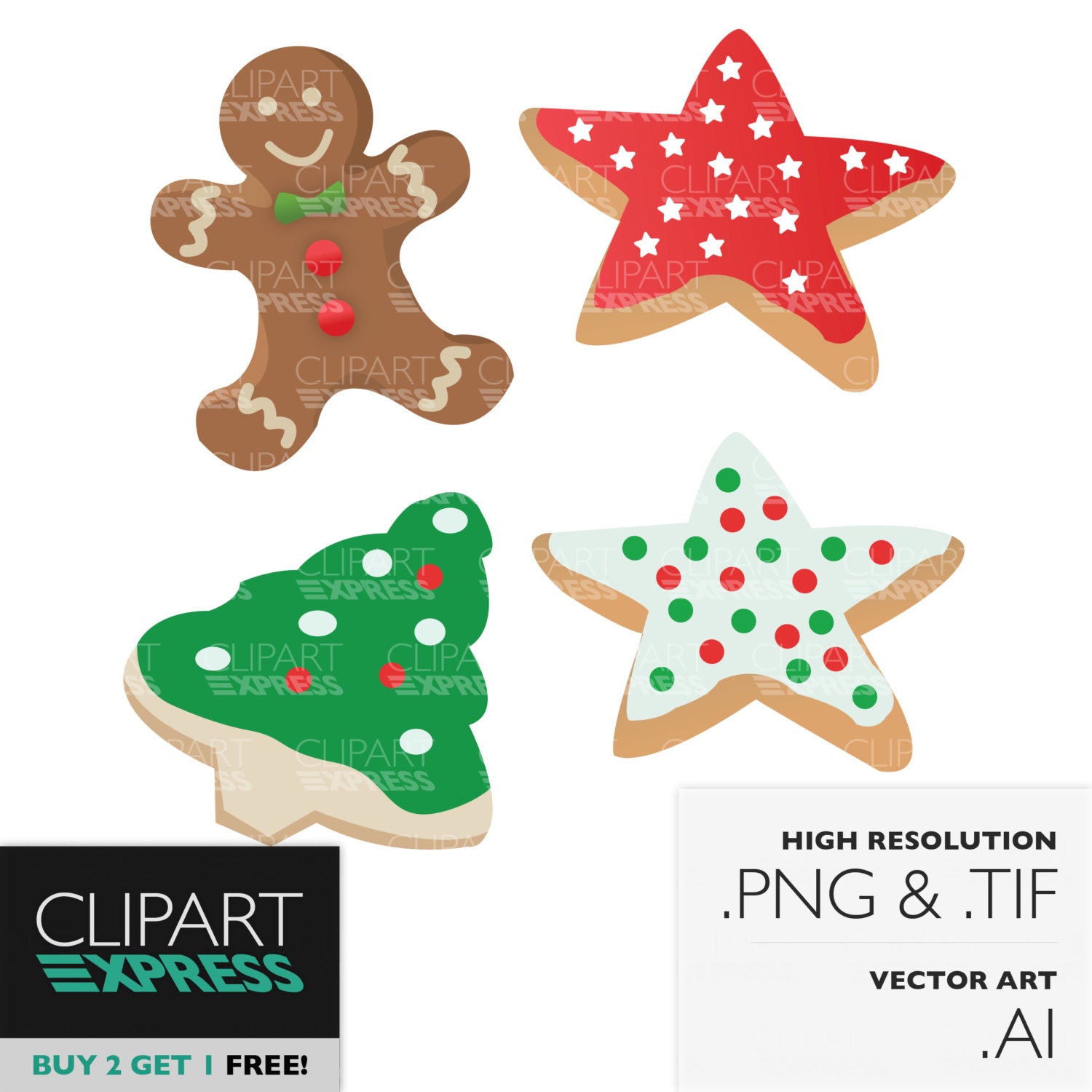 christmas cookies clipart - photo #47