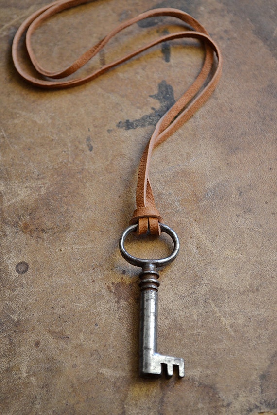 Vintage Skeleton Key Necklace Mens Key Necklace Steampunk
