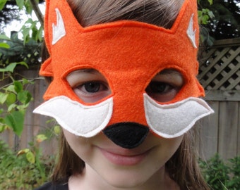 Fox Mask - Orange Fox - Woodland Animal Mask - Fox Costume - Adult Size - Child Size