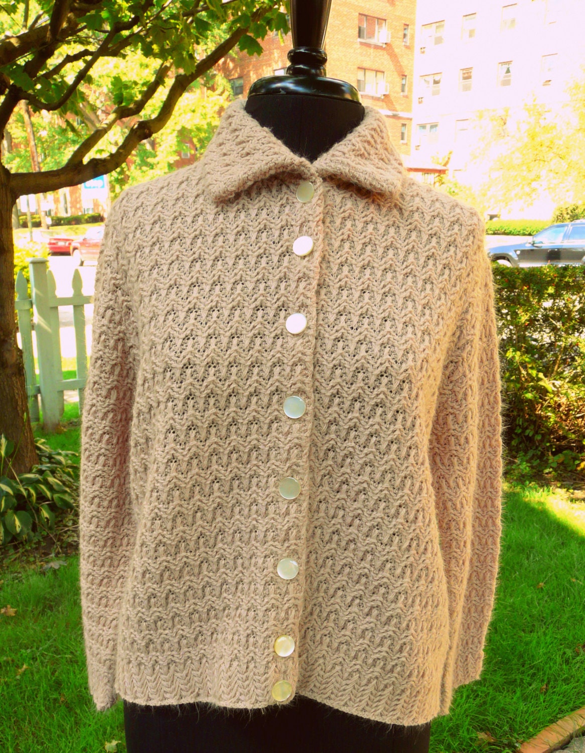 Vintage peter pan collar cardigan sweater