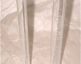 Graduated Standing Test Tube Pair - Laboratory Glass - Pyrex Lab Glass Spouted Self Standing Technical