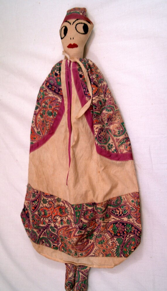 Vintage Doll Pajama Bag Clothes Pin Bag Laundry Bag