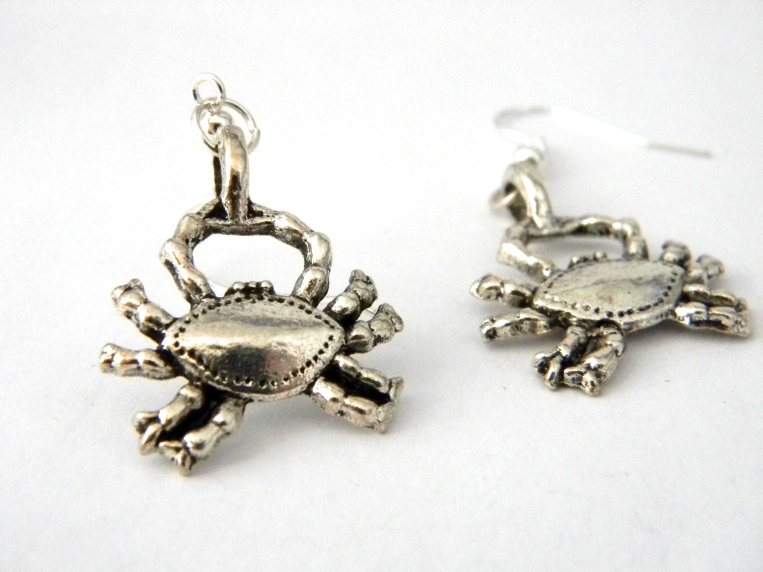 Silver Crab Earrings Dangle Earrings Silver Color