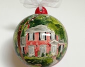 Custom house portrait ornament personalized ornaments engagement gift, hostess gift from your photo by Cathie Carlson