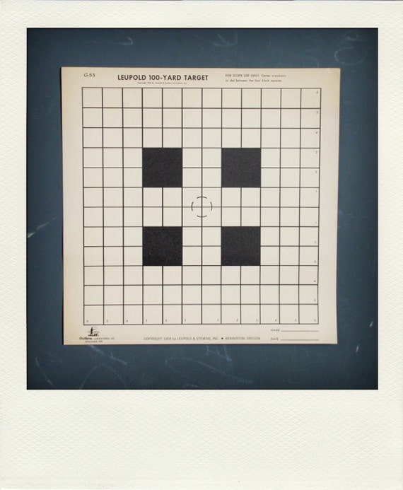 vintage graphic paper shooting target print black grid