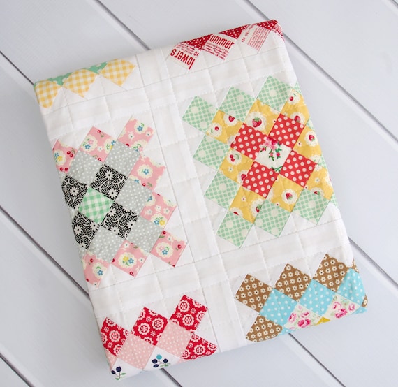 Modern Granny Square Quilt for Baby and Toddler