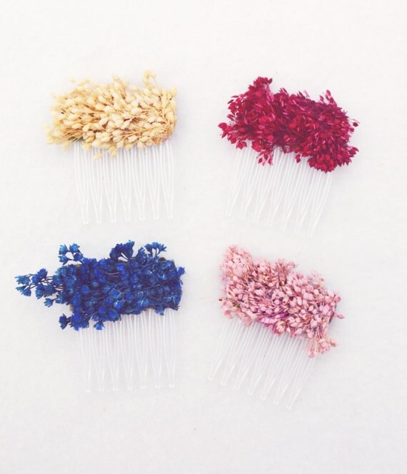 Items similar to Set of 4 Natural Rustic Bride Hair Pick, Boho Bride