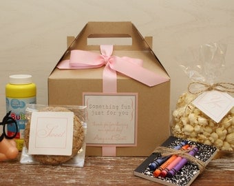 Set of 6 - Kids Wedding Boxes - ANY COLOR // Kids Wedding Favor Box // Kids Wedding Kit // Childs Activity Box // Kids Table Box
