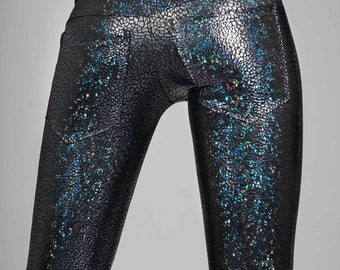 Leather Leggings w. Jeans Back Matte Black Spandex Pants