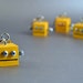 Robot Key Ring, Functional Art, Yellow