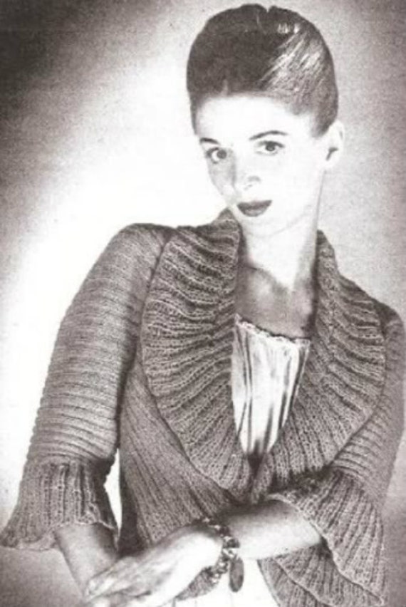 Bed Jacket and Slippers Set Vintage PDF Knitting Pattern